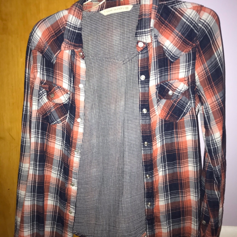 Orange, White, & Blue Flannel